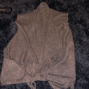 David Kahn womens open sleeveless cardigan womens medium